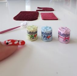 Dollhouse Miniature Bathroom Accessories 🛀 Accesorios de Baño Miniatura