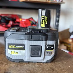RYOBI ONE+ 18V 8.0 Ah Lithium-Ion HIGH PERFORMANCE Battery