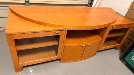 JSP Brand curved wood media console