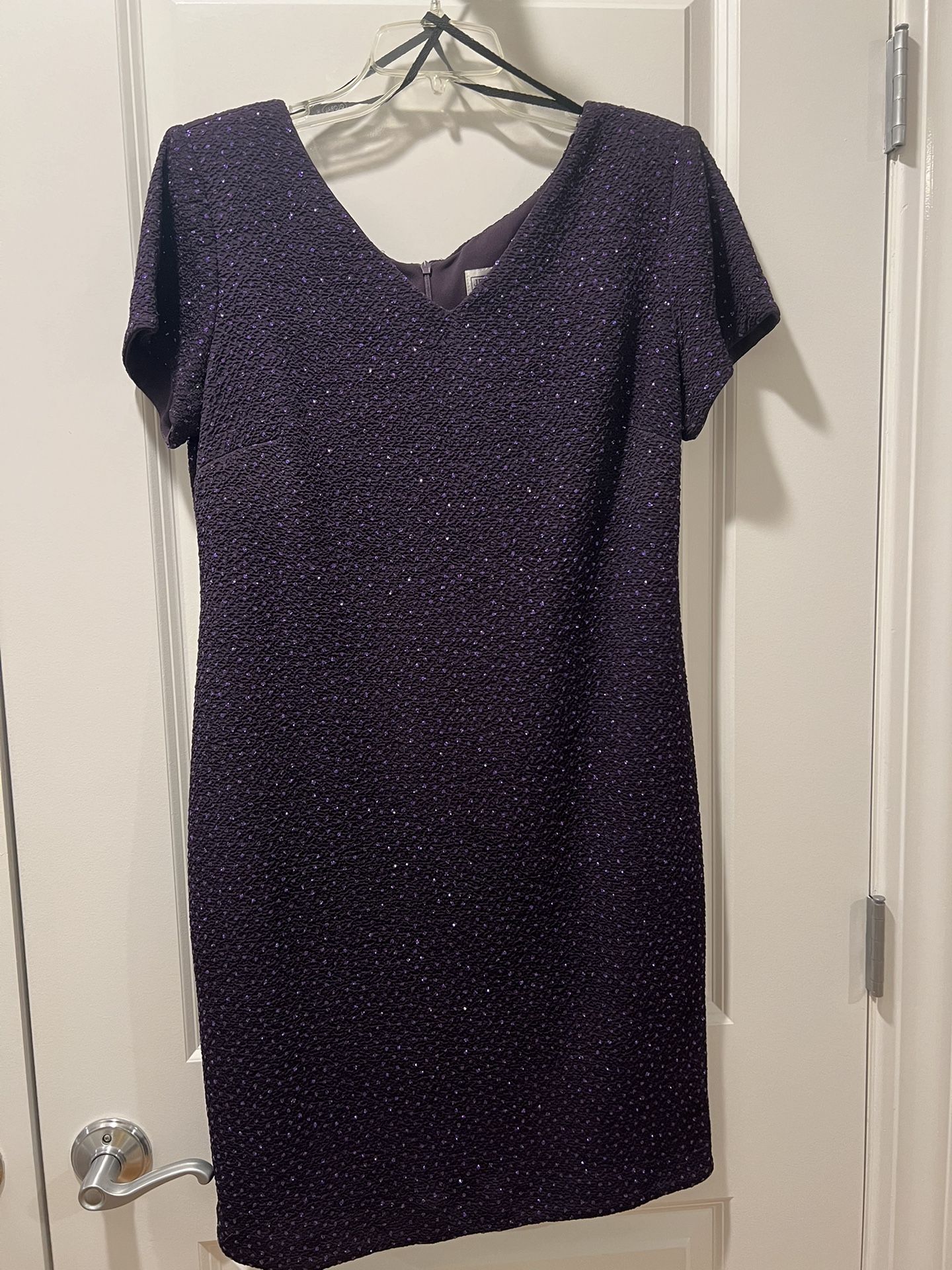 Purple Sequined Ladies Dress - Size 12 (new)