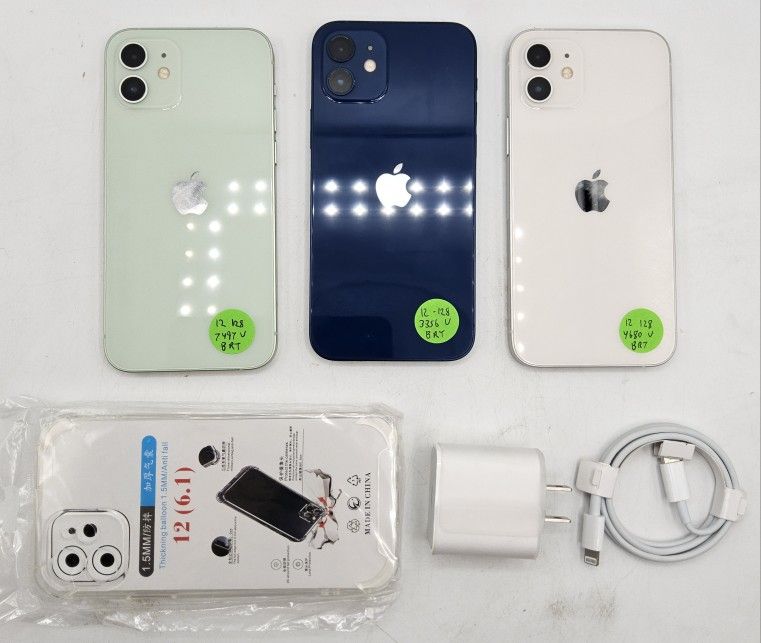 🔥Apple iPhone 12 5g 128gb🔥Unlocked With Case, Charger And Warranty $290 Each