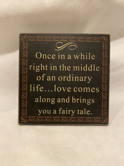 Small Wall Decor Plaque Love 6”x6”