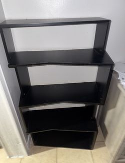 5-Tier Storage Bookshelf S-Shaped Geometric Bookcase