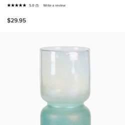 ✨ Brand new teal glass vase – tags still on!