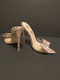 Snake print heels