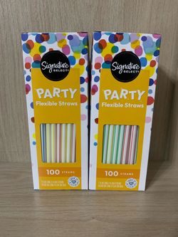 100ct Plastic Straws, Price for Both