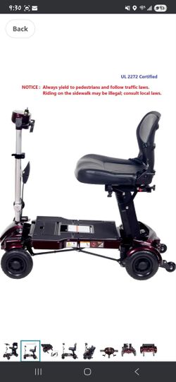 iLiving i3 Foldable Electric Scooter Mobility for Seniors and Adults, Alternative to Wheelchair, Portable and 53 Pounds – Upgraded Seat, 17 Inch