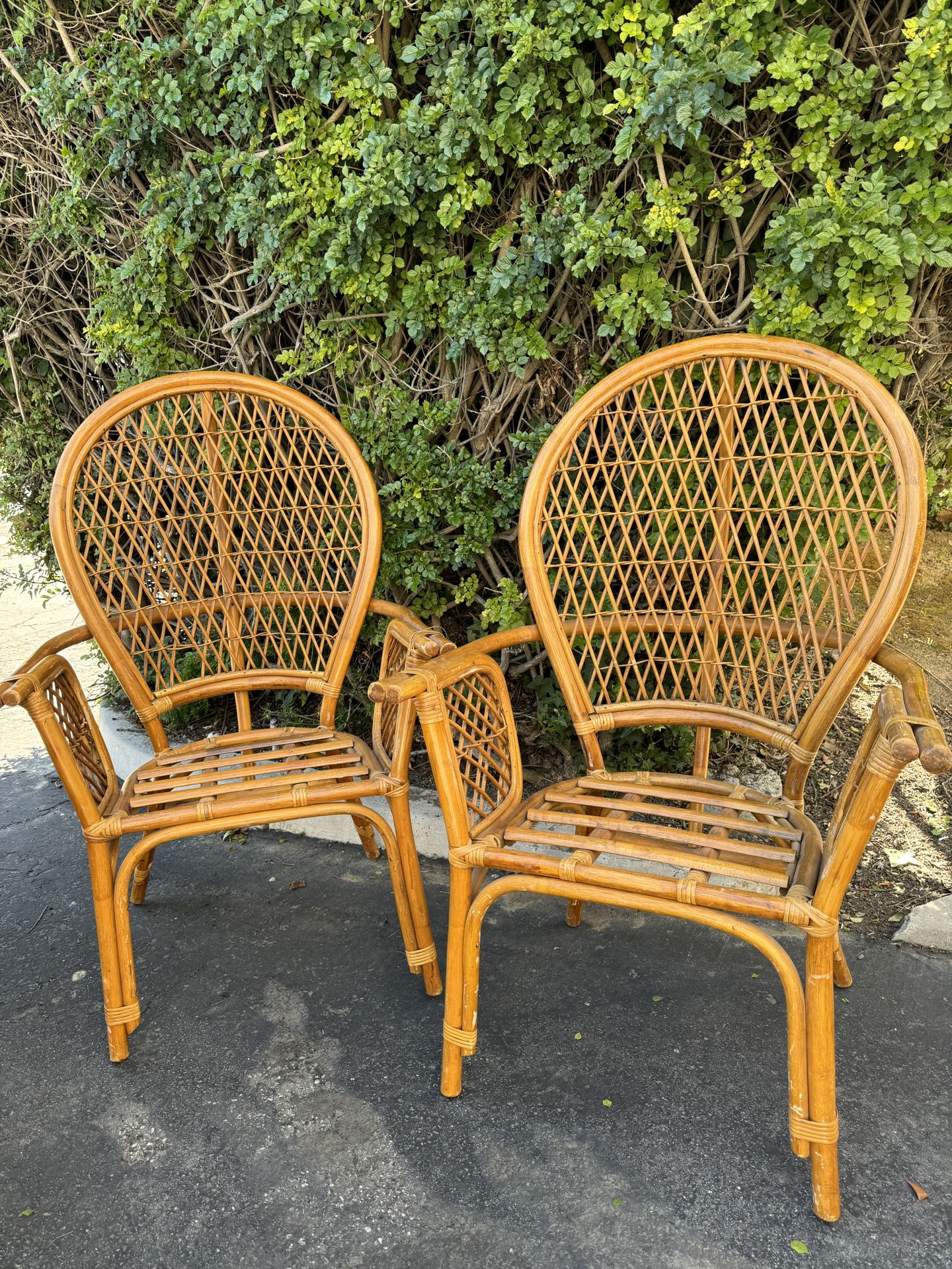 Vintage  Boho Wicker Chairs 