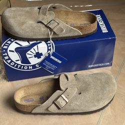 Birkenstock Boston In Taupe W9