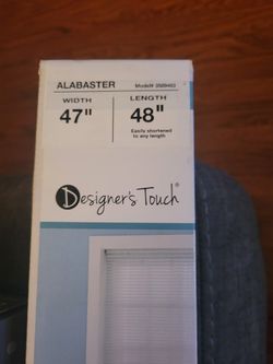 Alabaster 1-inch Cordless Aluminum Blinds / 47" W / 48" L