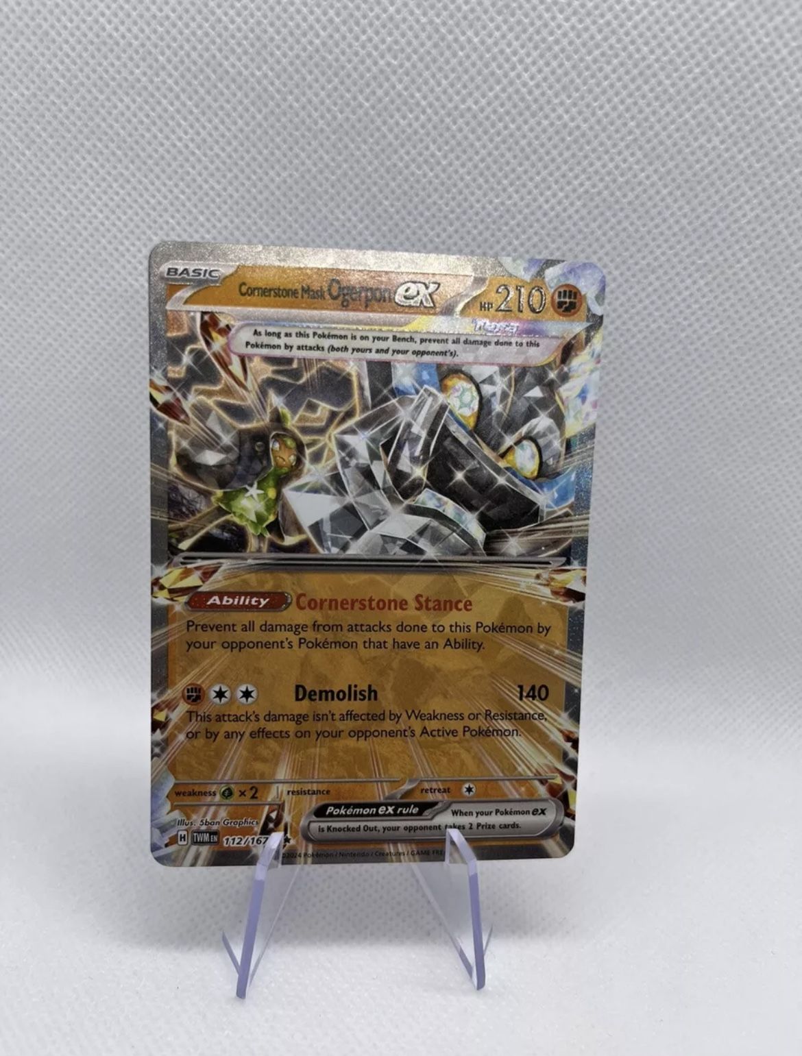 Cornerstone Mask Ogerpon Ex 112/167 - Twilight Masquerade - Double Rare - NM/M