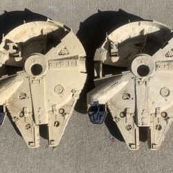 2 Vintage Star Wars Millennium Falcons