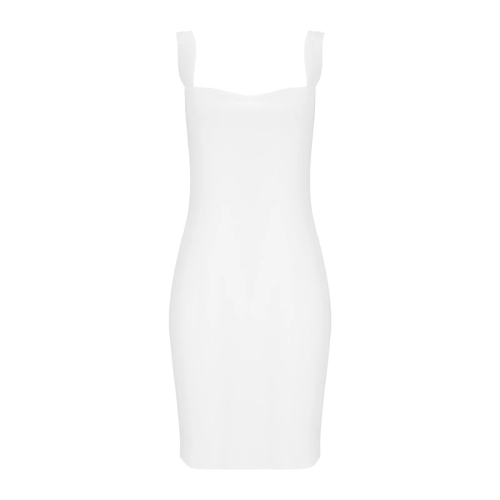 Sexy White Double Layer Mesh Midi Dresses For Women