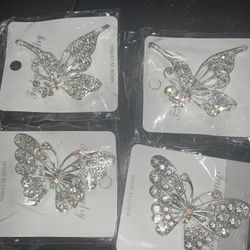 Selling Beautiful Silver Butterfly Brooches 
