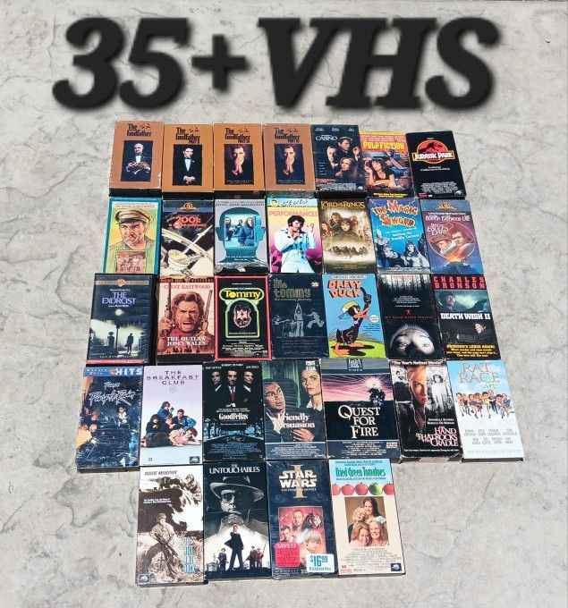 35+ VHS Movies Hit Movies Various Titles Some Rare!