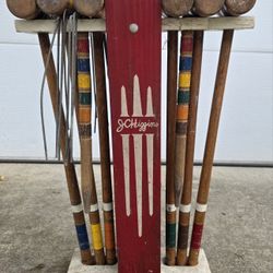 Vintage J. C. Riggins Croquet Set