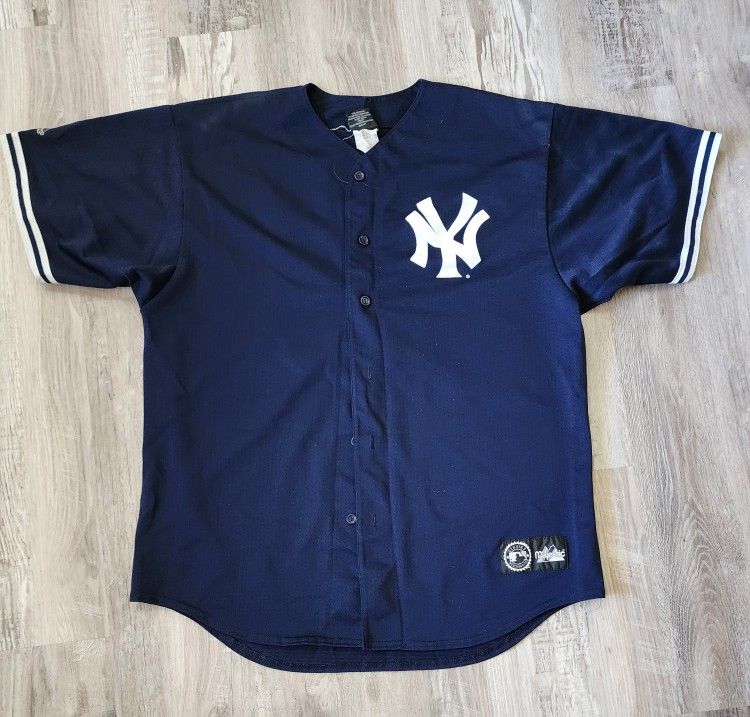 Vintage Majestic BERNIE WILLIAMS No. 51 NEW YORK YANKEES Button-Down (XL) Jersey