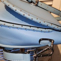 Run Around  Cross Body BAG Similar To the Coach BAG! Has Gold Metal Embellishments Around Edge Adjustable Strap