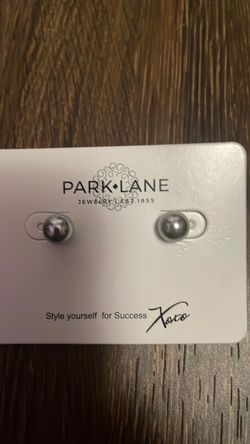 Park Lane Gray Pearl Stud Earrings