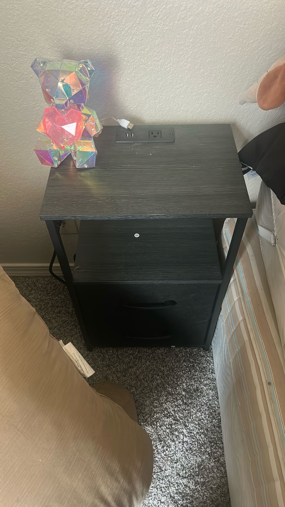 2 End Tables With USB And Plug Connection