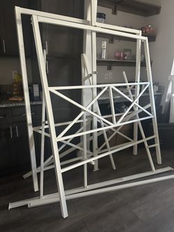 Queen Canopy Bed Frame (White)