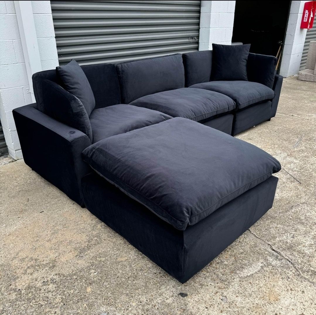 Brand New Black Modular Sectional Sofa