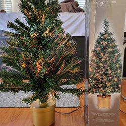 Fiber Optic Tree Green 32 In(81 Cm) H