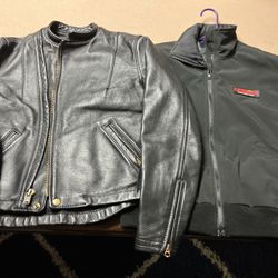Women’s Small Langlitz Leather Jacket With Heated Riding Jacket 