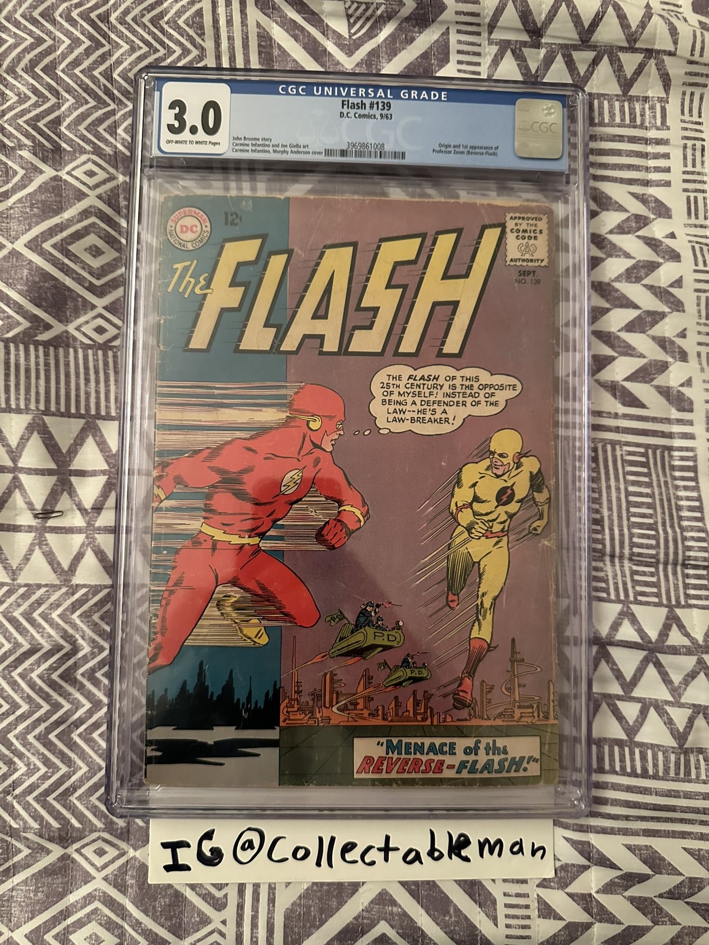 Flash #139 CGC 3.0 DC 1963  - 1st Professor Zoom! Reverse Flash 