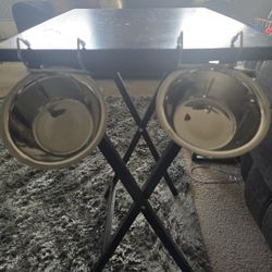 Brand New Small Dog Or Cat Feeding Bowls With Hook Stand