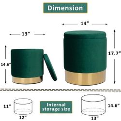 Emerald Green Stool Chair 