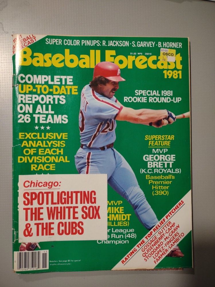 Mike Schmidt - Philadelphia Phillies - 1981 Baseball Forecast Magazine