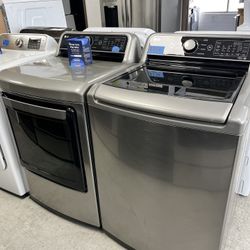 LG Gas Top Load Washer & Dryer Set