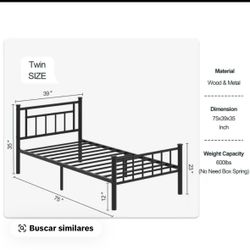 Bed frame and mattress for sale
