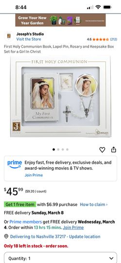 First holy communion prayer book set