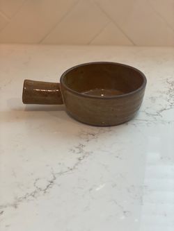 Pottery ceramic French onion soup bowl