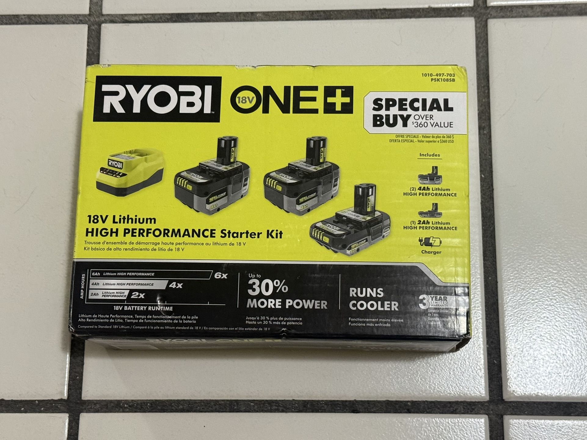 Ryobi 18V High Performance Starter Kit (OBO)
