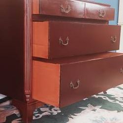 Cherry Low Boy Solid Wood Dresser, Chest Of Drawer