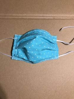 Face Mask 3 Layers 100%Cotton + Filter Pocket, Nose Wire, Tie Straps, & Washable