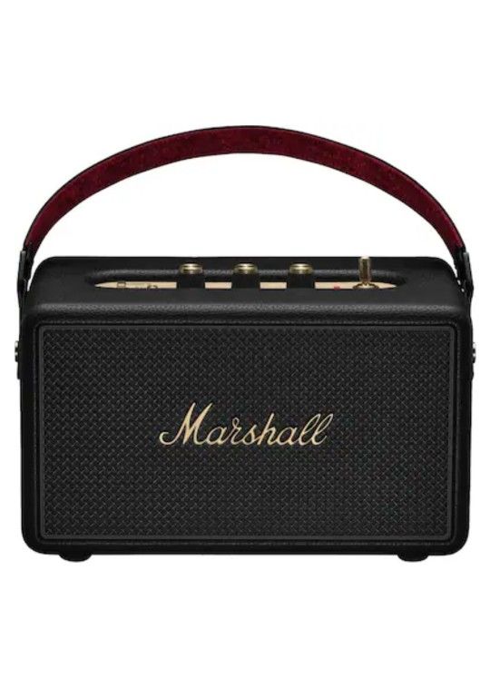 Marshall - Kilburn III Portable Wireless Bluetooth Speaker with Bass / Treble / Volume Controls and 3.5 mm Auxiliary Input - Black/Brass