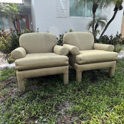 Pretty Pair of Postmodern Parsons Chairs