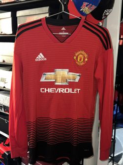 Man United Long Sleeve Soccer jersey Sz Small