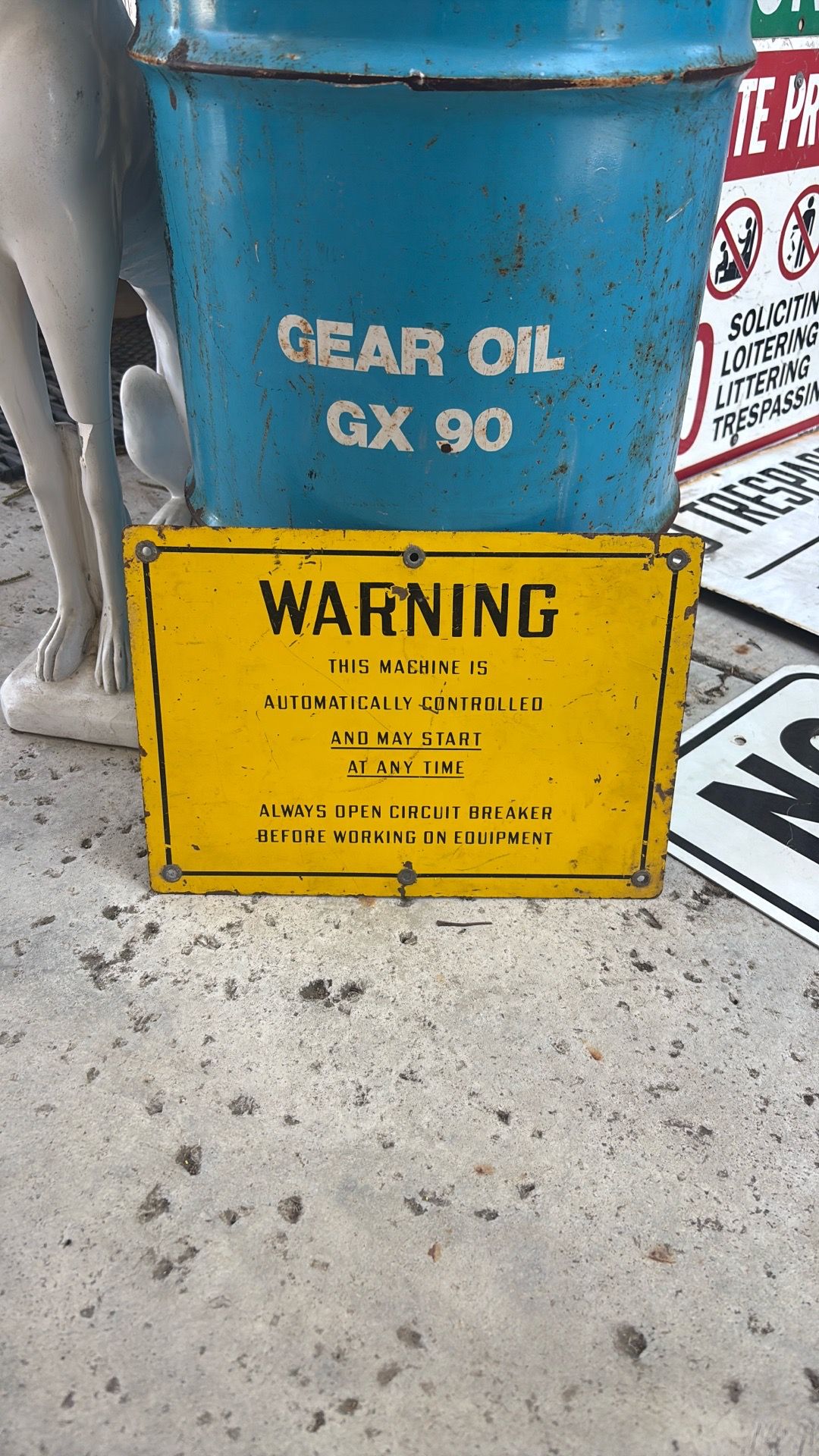 Vintage porcelain 1940’s sign