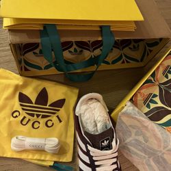 adidas x Gucci Gazelle Burgundy Velvet US 7 1/2