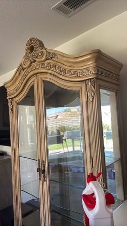 French Provincial Curio Display Cabinet