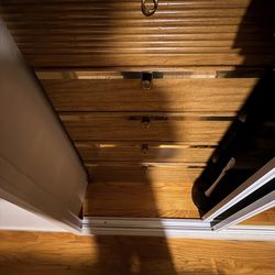 Wood Dresser with brass accents