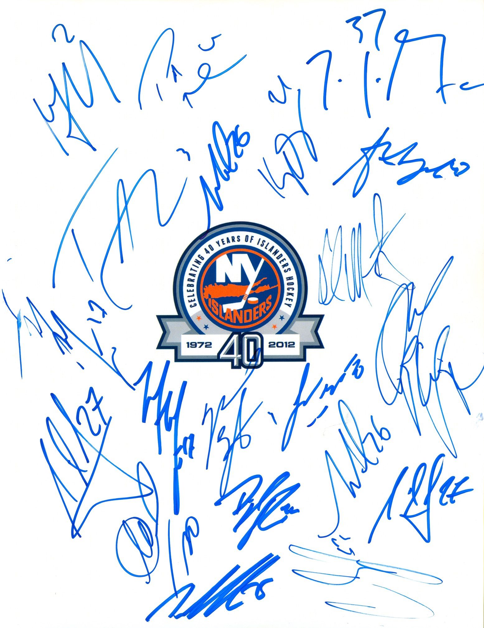 NHL Team Autographs (Islanders, Penguins, Jets, Lightning)