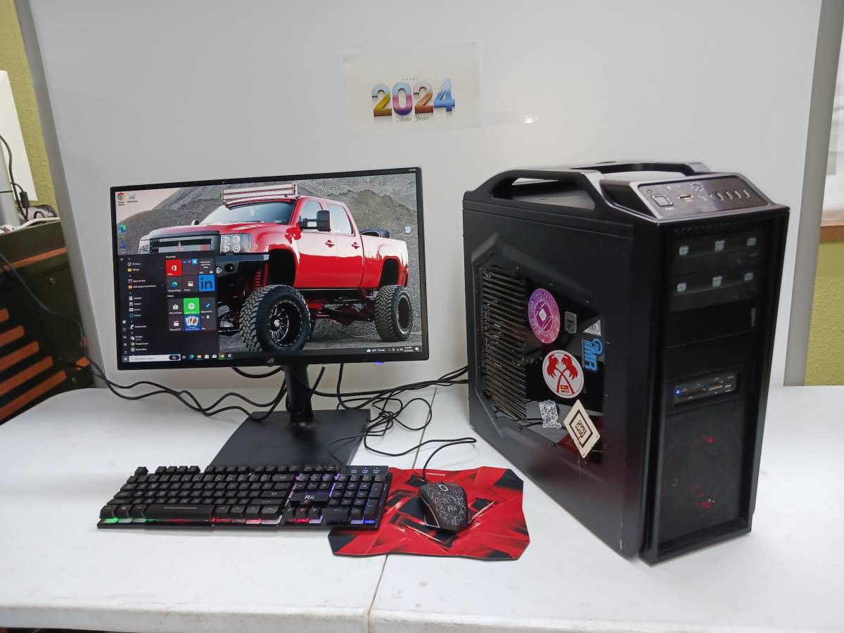 Scout COOLER MASTER Gaming Computer Full Setup Dual DVD BURNERs +75 Free Games +Wifi +open Office Suite Applications 