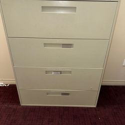 HON 4 Drawer Filing Cabinet - 600 Series Lateral or Legal Filing Cabinet 42x18x54T 