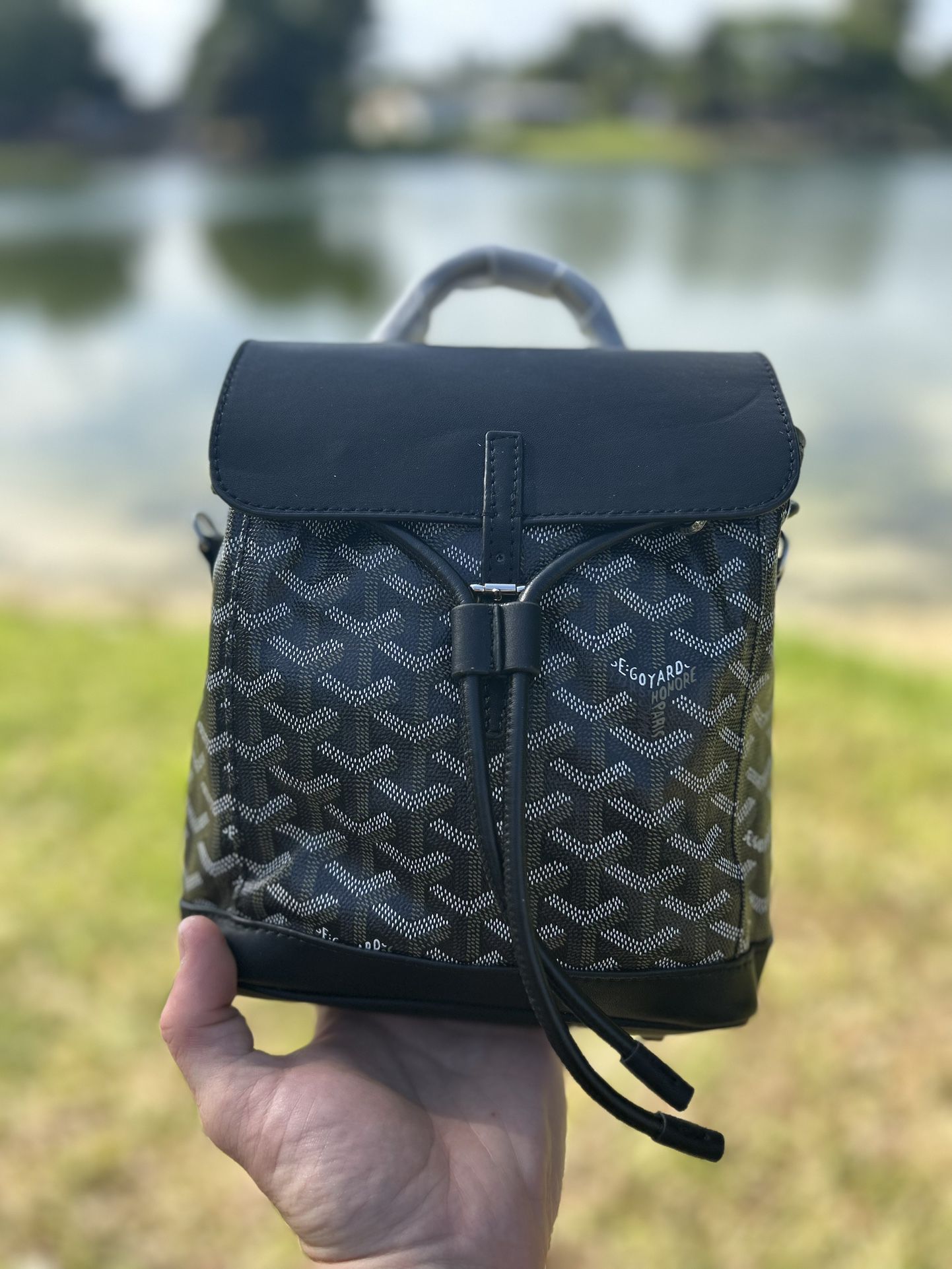 goyard backpack black